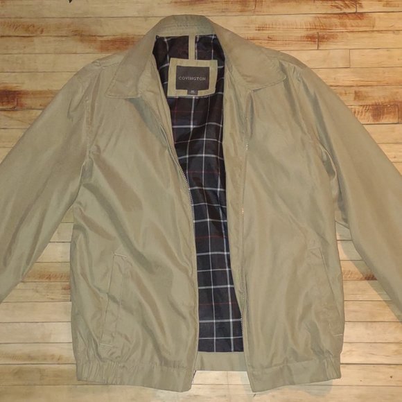 Covington Tan Men's Full Zip up Tan Jacket Size: Small - Picture 1 of 4